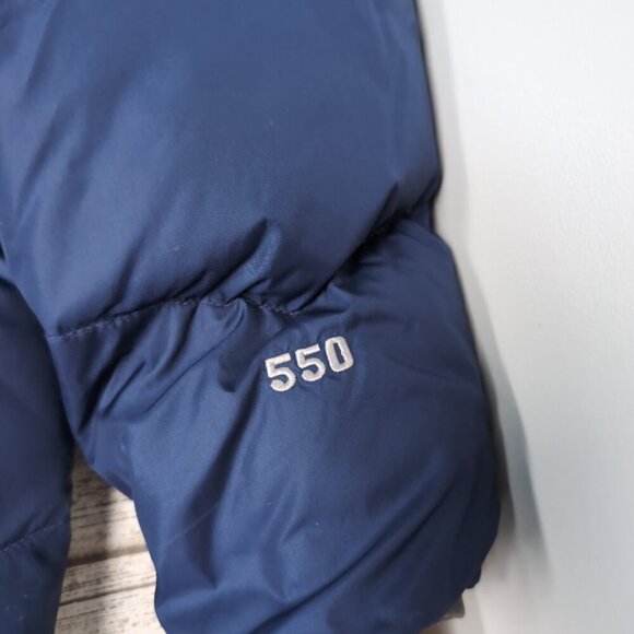 The North Face Navy Blue Nuptse 550 Down Parka Men Size XL - Picture 2 of 7
